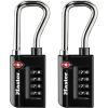 Master Lock Padlock, Set Your Own Combination TSA Accepted Luggage Lock, 1-5/16 in. Wide, 4696D, Black(2 Pack)