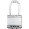 Master Lock Silver Magnum Outdoor Padlock with Key, Keyed Alike Gate Locks for Outdoor Fence or Shed with Long Shackle, 4 Pack, M1XQLFCCSEN(Padlock)