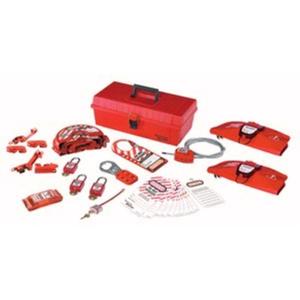 Master Lock 1457V1106KA Lockout Tagout Group Lockout Kit(Includes 3 Zenex Padlocks)