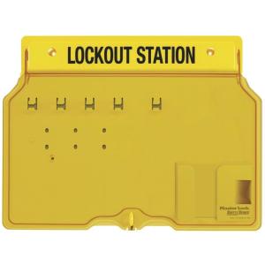 Master Lock 1482B Lockout Tagout Padlock Station , Yellow(Unfilled)