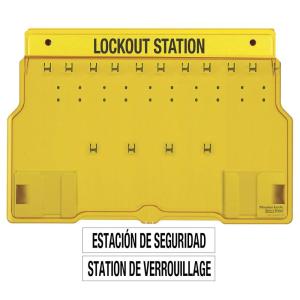 Master Lock 1483BP410ES Lockout Tagout Padlock Station, Spanish/English(Unfilled)