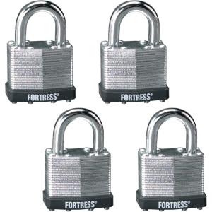 Master Lock 1803DLF Fortress Outdoor Padlock with Key, 1 Pack(4 Pack  Keyed-Alike)