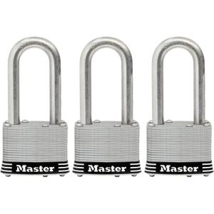 Master Lock 1SSTRILH Stainless Steel Outdoor Padlock with Key, 3 Pack Keyed-Alike(3 Pack  Keyed-Alike)