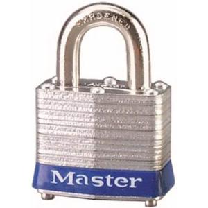 Master Lock 3BLU Laminated Steel Lockout Tagout Safety Padlock with Key, Blue(Blue)