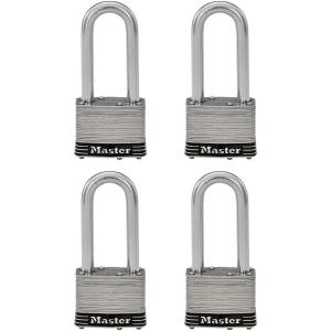 Master Lock 5SSQLJ Stainless Steel Outdoor Padlock with Key, 4 Pack Keyed-Alike(4 Pack  Keyed-Alike)