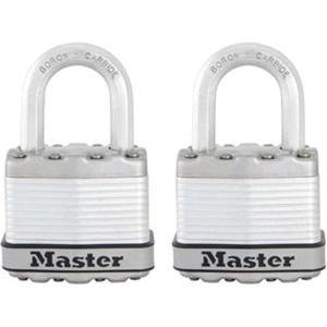 Master Lock M1XT Magnum Heavy Duty Padlock with Key, 2 Pack Keyed-Alike(2 Pack  Keyed-Alike)