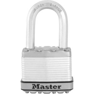 Master Lock M5XTRILF Magnum Heavy Duty Outdoor Padlock with Key, 3 Pack Keyed-Alike Silver(1 Pack)