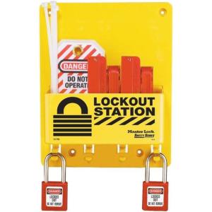 Master Lock S1720E410 Compact Lockout Tagout Padlock Station