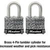 Master Lock 3SSQ Stainless Steel Outdoor Padlock with Key, 4 Pack Keyed-Alike(2 Pack  Keyed-Alike)