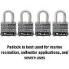 Master Lock 3SSQ Stainless Steel Outdoor Padlock with Key, 4 Pack Keyed-Alike(4 Pack  Keyed-Alike)