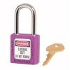 Master Lock 410KABLK2KEY Lockout Tagout Safety Padlock with Key, Keyed-Alike(Purple)