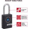 Master Lock Black Outdoor Bluetooth Smart Padlock with Keypad, Smart Locks for Tools, Gates, Sheds, 2-7/32 inches Wide, 4401LHEC(Outdoor Padlock)