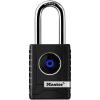 Master Lock Black Outdoor Bluetooth Smart Padlock with Keypad, Smart Locks for Tools, Gates, Sheds, 2-7/32 inches Wide, 4401LHEC(Outdoor Padlock)