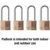 Master Lock 140DLH Padlock, 1 Pack, Bronze/Silver(Extra Long Shackle)