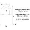 Master Lock 140DLH Padlock, 1 Pack, Bronze/Silver(Long Shackle)
