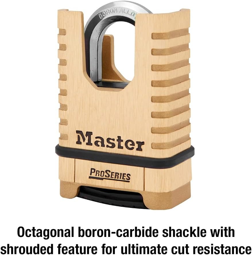 image:imageMaster Lock ProSeries Brass Padlock Set Your Own Combination Lock Commercial Grade Locks with Code for Tools Fences Gates 214 inches Wide 1177DLock