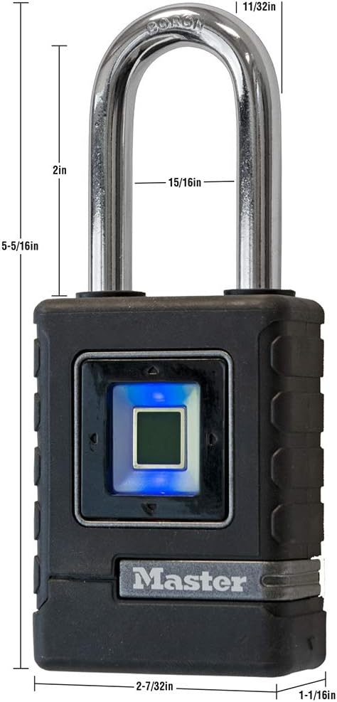 image:imageMaster Lock Fingerprint Padlock Heavy Duty Outdoor Lock